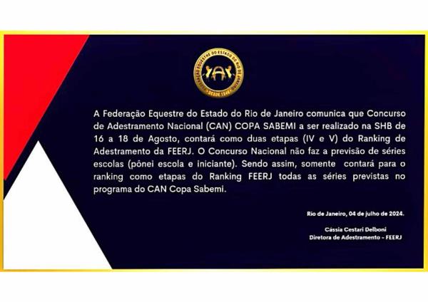 ALTERAO DATA E LOCAL CAMPEONATO ESTADUAL DE ADE