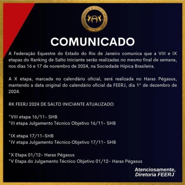 COMUNICADO CALENDRIO ATUALIZADO SALTO INICIANTE