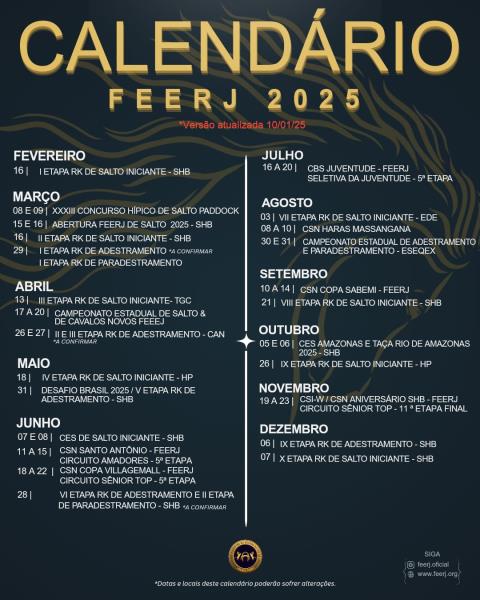 Calendrio 2025